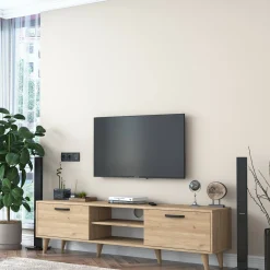 Mobile porta TV Daba, 180x35h48 cm,<Dmora Outlet