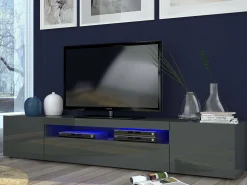 Mobile porta TV Dafrim, , con luce LED<Dmora Online
