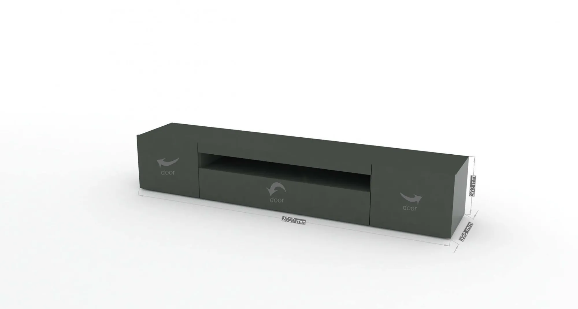 Mobile porta TV Dafrim, , con luce LED<Dmora Online