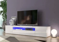 Mobile porta TV Dafrim, , con luce LED<Dmora Hot
