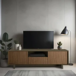 Mobile porta TV Darrighin, 170x42h48 cm, Marrone e Noce<Dmora Flash Sale