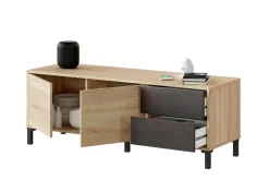 Mobile porta TV Dayha, 130x41h47 cm, Rovere e Antracite<Dmora Best Sale