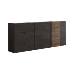 Mobile porta TV Dbrow, 181x44 h59 cm, Ardesia e Noce<Dmora Online