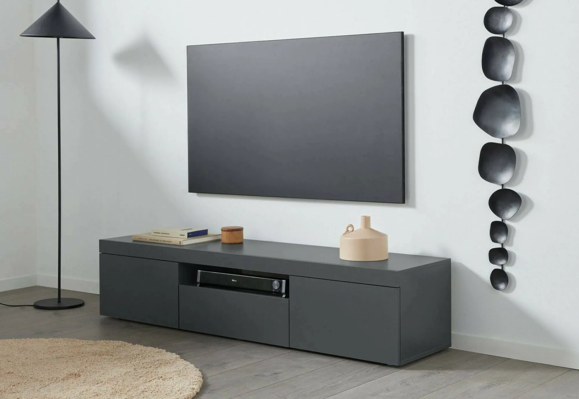 Mobile porta TV Dcorradin, 160x40h35 cm,<Dmora Online