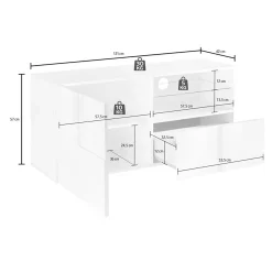 Mobile porta TV Dcutron, 122x43 h57 cm,<Dmora Cheap