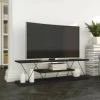 Mobile porta TV Desdemona, 120x30h33 cm, Antracite e Grigio<Dmora Outlet