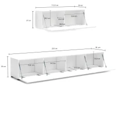 Mobile porta TV Dfilippin, 225x38h39 cm,<Dmora Flash Sale