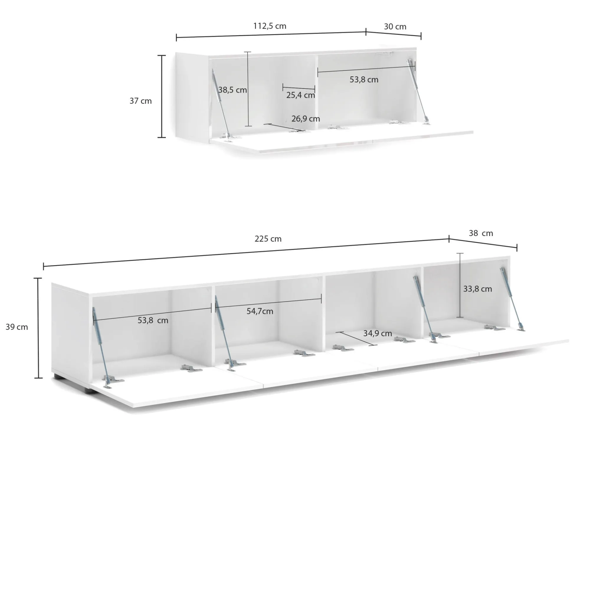 Mobile porta TV Dfilippin, 225x38h39 cm,<Dmora Flash Sale