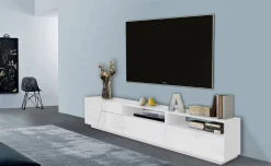 Mobile porta TV Dlamm, cm 200x43h46,<Dmora Online