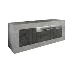 Mobile porta TV Dmurra, 138x42 h56 cm, Cemento e Ardesia<Dmora Hot