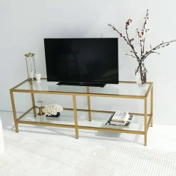Mobile porta TV Donata, 130x40h45 cm,<Dmora Cheap