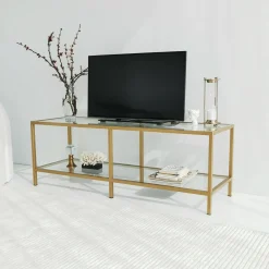 Mobile porta TV Donata, 130x40h45 cm,<Dmora Cheap