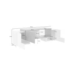 Mobile porta TV Dpalumb, cm 150x45h45,<Dmora Shop