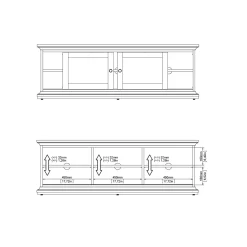 Mobile porta TV Dthura, 42x149 h51 cm,<Dmora Cheap