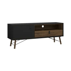Mobile porta TV Dtomason, 40x150 h60 cm, Nero e Noce<Dmora New