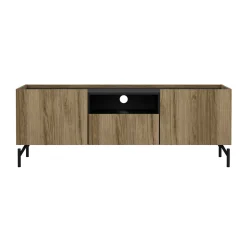 Mobile porta TV Duchi, 41x147 h54 cm, Quercia e Nero<Dmora Shop