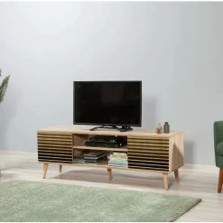 Mobile porta TV Enrica, 140x40h50 cm,<Dmora New