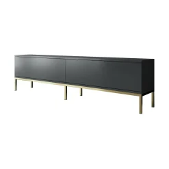 Mobile porta TV Espero, 180x30h47 cm, Antracite e Oro<Dmora Sale