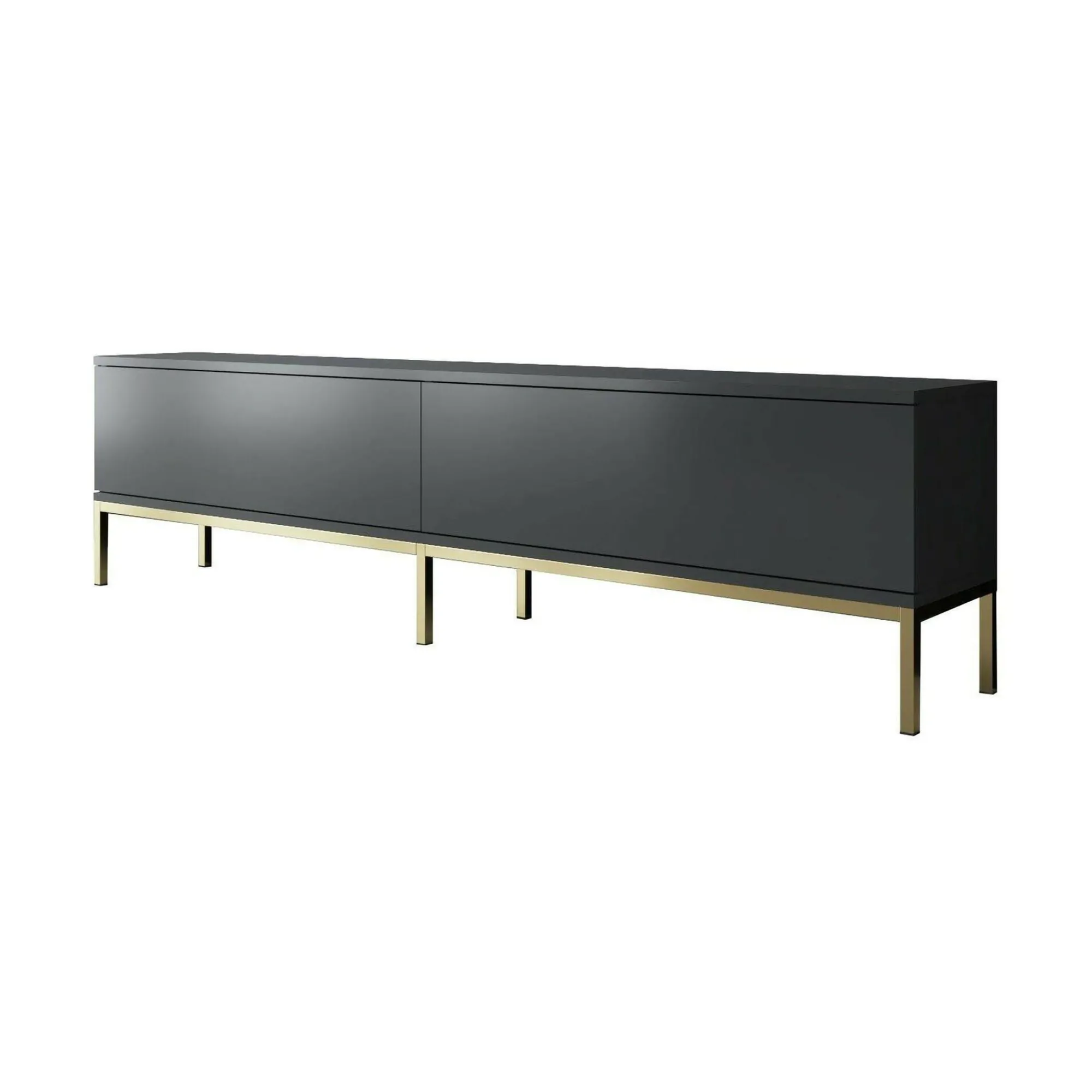 Mobile porta TV Espero, 180x30h47 cm, Antracite e Oro<Dmora Sale