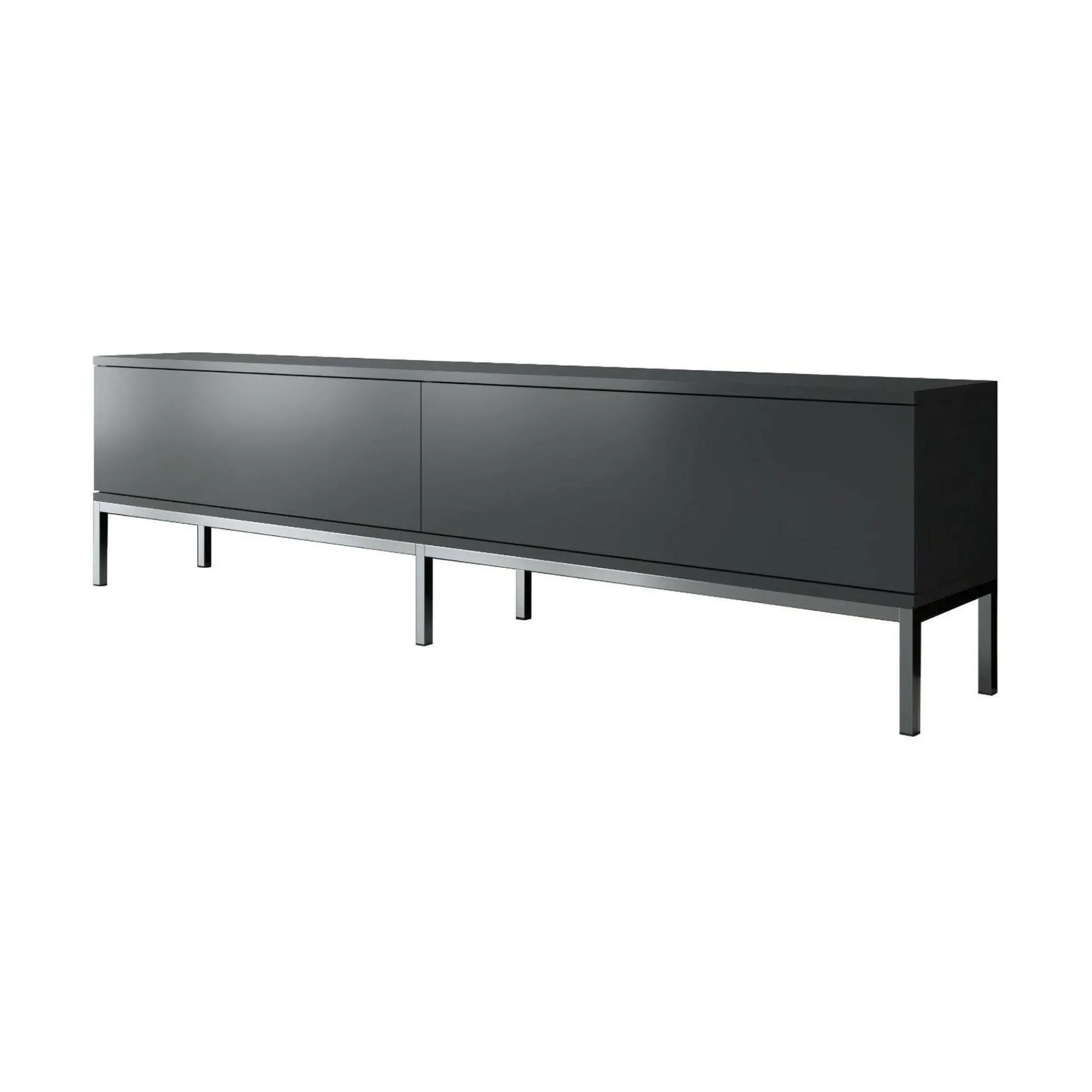 Mobile porta TV Espero, 180x30h47 cm, Antracite e Argento<Dmora Cheap