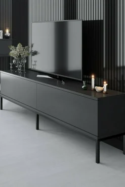 Mobile porta TV Espero, 180x30h47 cm, Antracite e Nero<Dmora Cheap