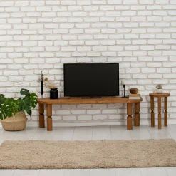 Mobile porta TV Fengshen, 140x35h40 cm,<Dmora New
