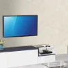 Mobile porta TV Fluorite, cm 160x40h46, Bianco lucido e Ardesia<Dmora Shop