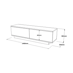 Mobile porta TV Goro, 140x36h38 cm,<Dmora Store