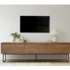 Mobile porta TV Iginia, Noce e Nero, 180x40h50 cm<Dmora Flash Sale