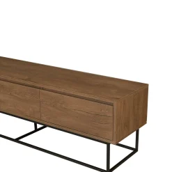 Mobile porta TV Iginia, Noce e Nero, 180x40h50 cm<Dmora Flash Sale