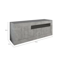 Mobile porta TV Iole, 138x42 h56 cm,<Dmora Flash Sale