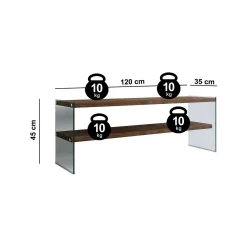 Mobile porta TV Italia, 120x35h45 cm,<Dmora New