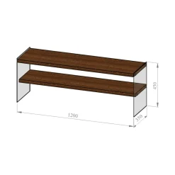 Mobile porta TV Italia, 120x35h45 cm,<Dmora Online