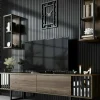 Mobile porta TV Iva, 180x30h48 cm, Noce e Nero<Dmora Best