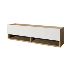 Mobile porta TV Iva, 100x32h29 cm, Quercia e Bianco<Dmora Clearance