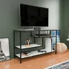 Mobile porta TV Ivette, 120x39h75 cm, Bianco e Nero<Dmora Hot