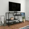 Mobile porta TV Ivette, 120x39h75 cm, Antracite e Nero<Dmora Online