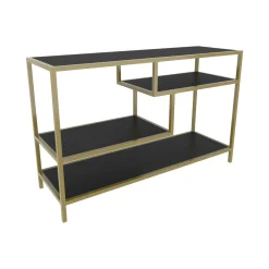 Mobile porta TV Ivette, 120x39h75 cm, Oro e Antracite<Dmora Best