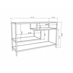 Mobile porta TV Ivette, 120x39h75 cm, Bianco e Nero<Dmora Hot