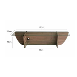 Mobile porta TV Kasuga, 158x35h40 cm,<Dmora Store