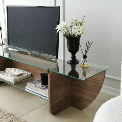 Mobile porta TV Kasuga, 158x35h40 cm,<Dmora Store