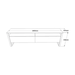 Mobile porta TV Khartum, 180x36h56 cm,<Dmora Clearance