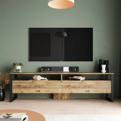 Mobile porta TV Khartum, 180x36h56 cm,<Dmora Clearance