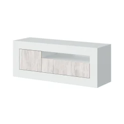 Mobile porta TV Kunzite, 139x42h53 cm, Rovere e Bianco<Dmora Best Sale