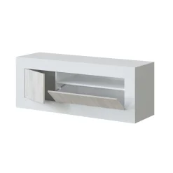 Mobile porta TV Kunzite, 139x42h53 cm, Rovere e Bianco<Dmora Best Sale