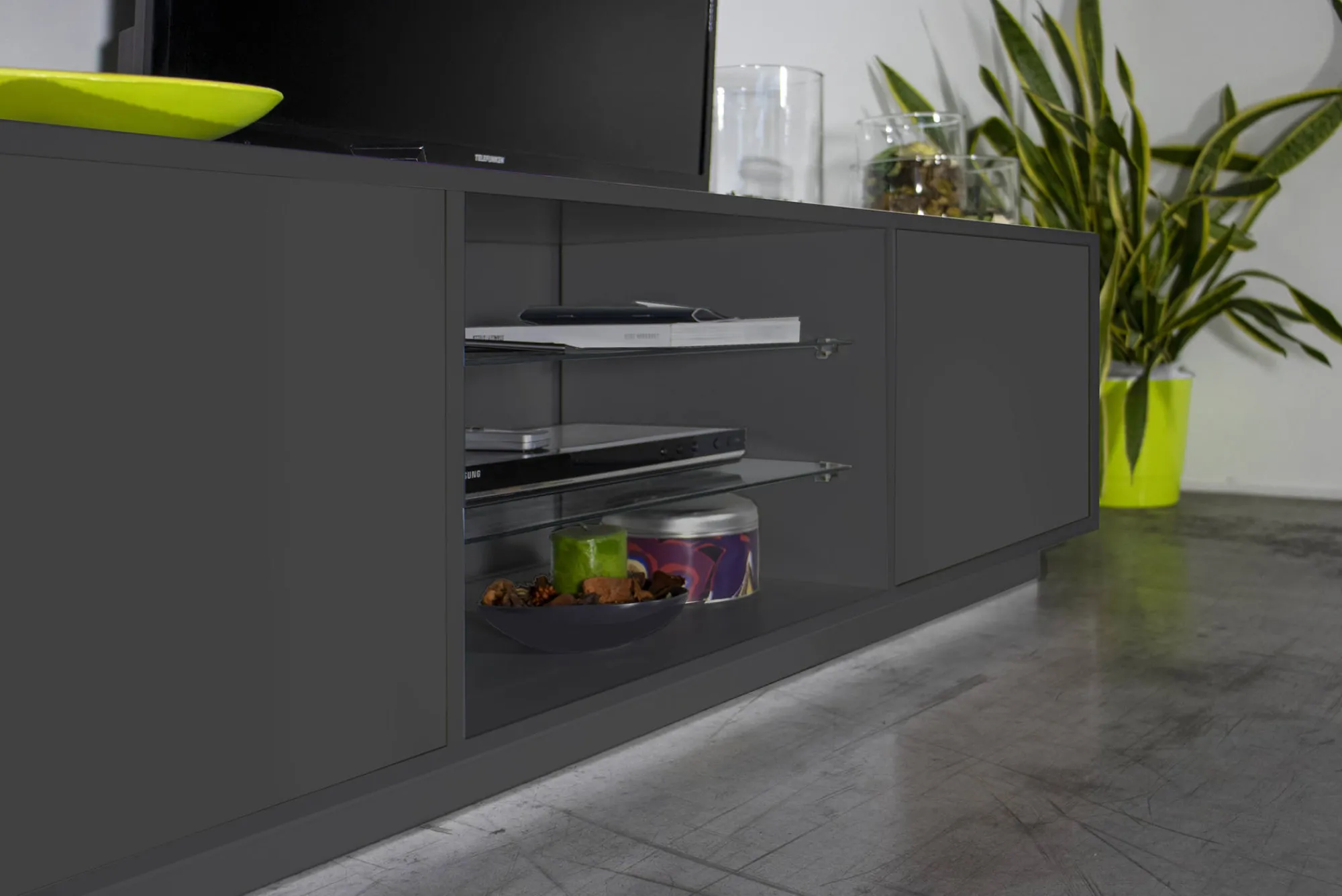 Mobile porta TV Lola, cm 180x41h46,<Dmora Discount