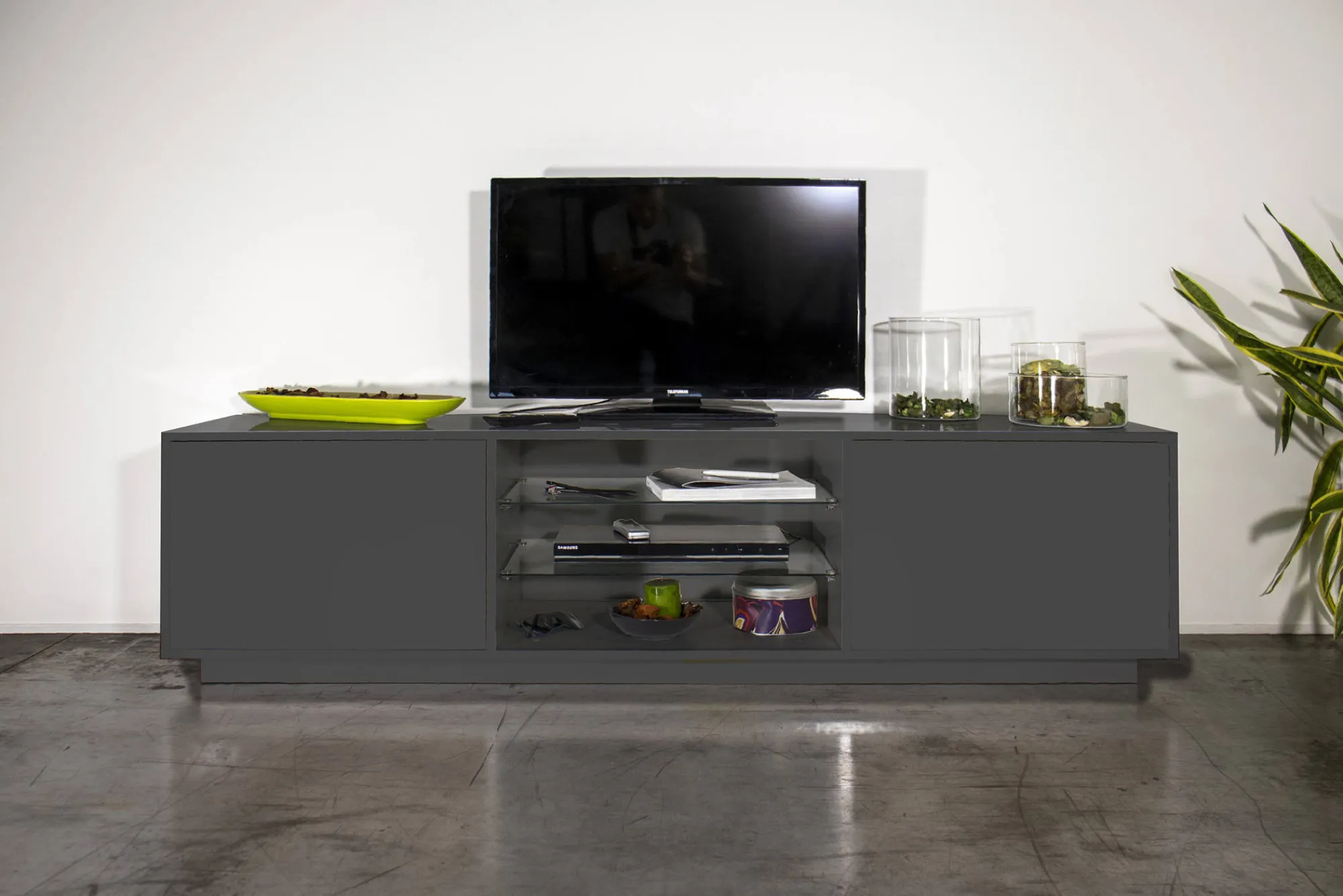 Mobile porta TV Lola, cm 180x41h46,<Dmora Discount