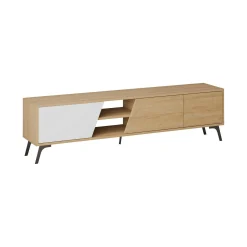 Mobile porta TV Male, 180x36 h48 cm, Quercia e Bianco<Dmora Clearance
