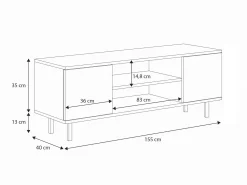 Mobile porta TV Nalgae, 48x155 h40 cm,<Dmora Flash Sale