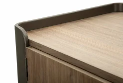 Mobile porta TV Quilt, 100x42 h110 cm, Grigio e Marrone<Dmora New